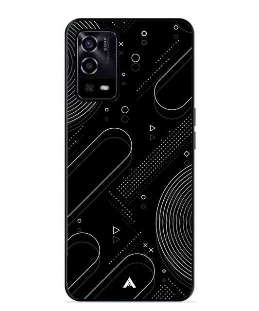 Stripe Pattern 17 Metal Back Cover Phone Case for Oppo A53s