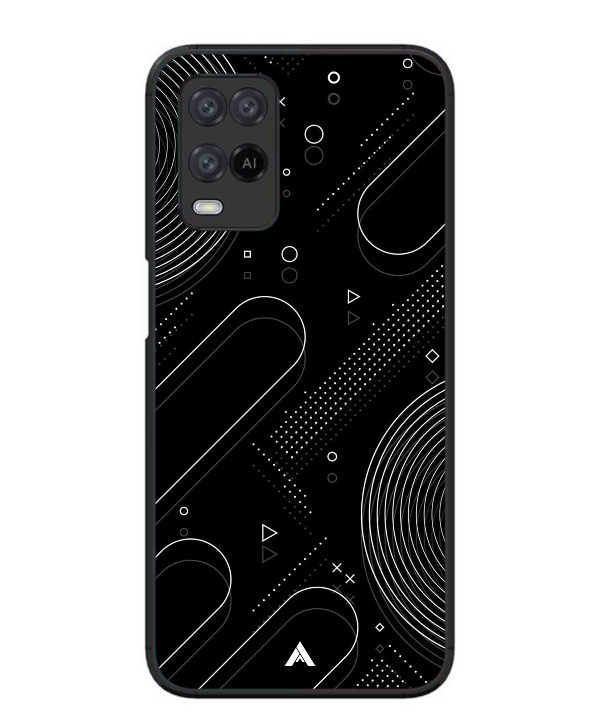 Stripe Pattern 17 Metal Back Cover Phone Case for Oppo A54