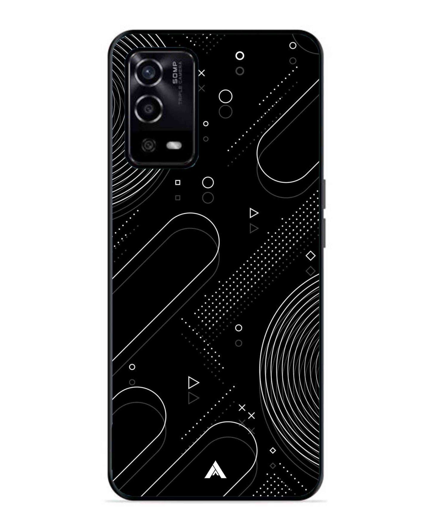 Stripe Pattern 17 Metal Back Cover Phone Case for Oppo A55