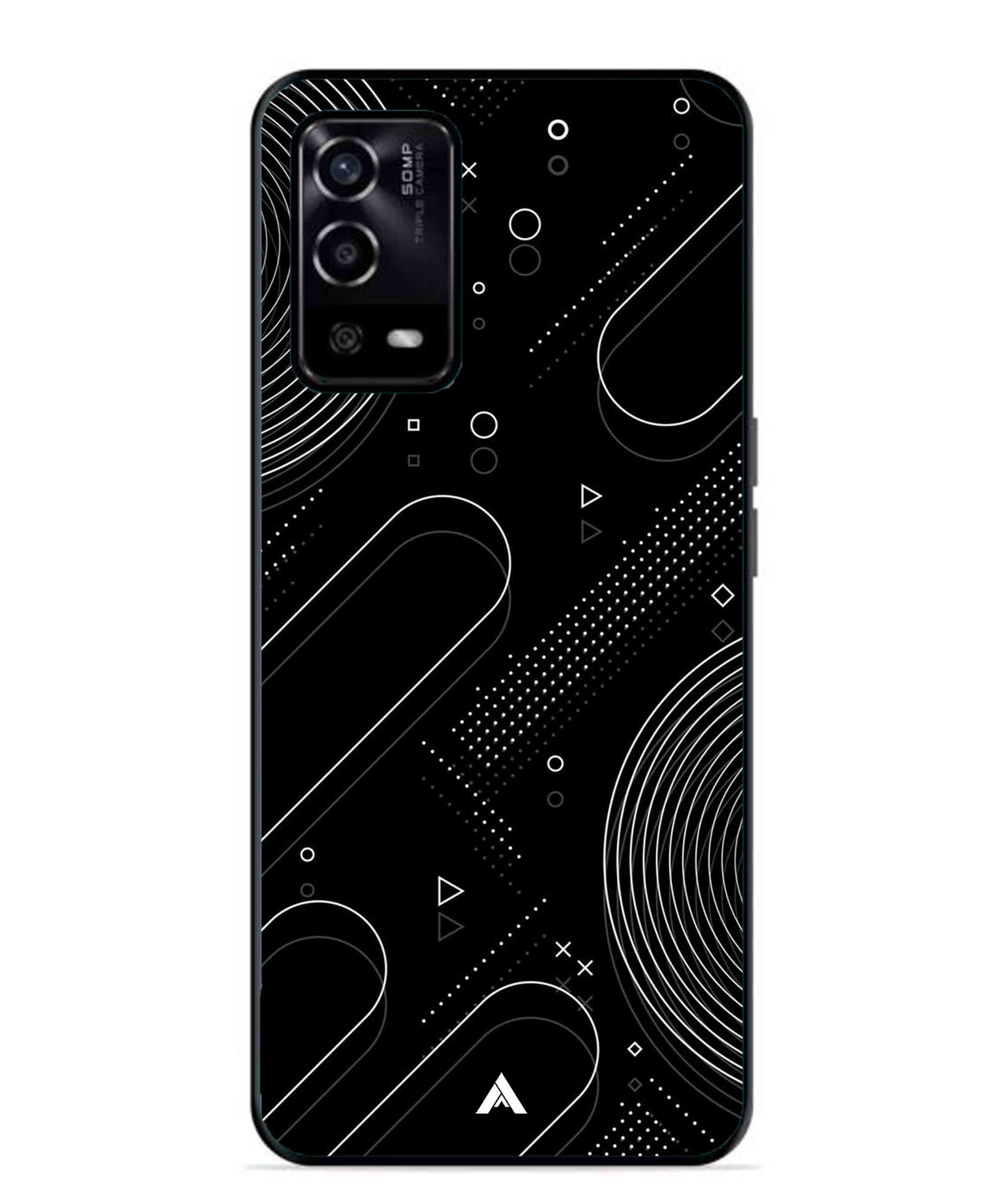 Stripe Pattern 17 Metal Back Cover Phone Case for Oppo A55