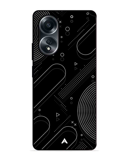 Stripe Pattern 17 Metal Back Cover Phone Case for Oppo A58