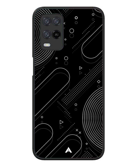 Stripe Pattern 17 Metal Back Cover Phone Case for Oppo A74