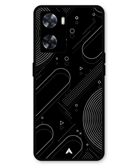 Stripe Pattern 17 Metal Back Cover Phone Case for Oppo A77s