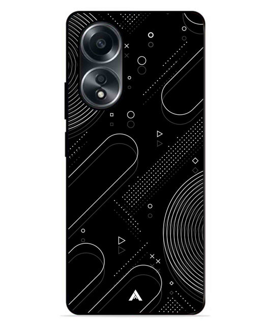 Stripe Pattern 17 Metal Back Cover Phone Case for Oppo A78