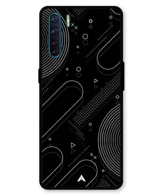 Stripe Pattern 17 Metal Back Cover Phone Case for Oppo A91