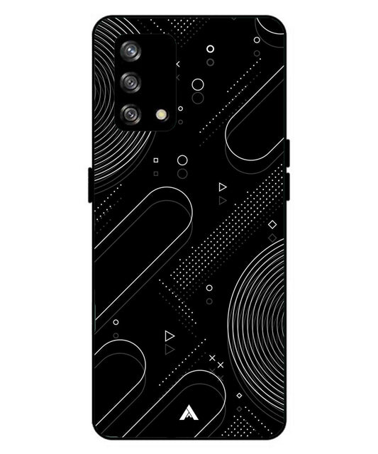 Stripe Pattern 17 Metal Back Cover Phone Case for Oppo A93