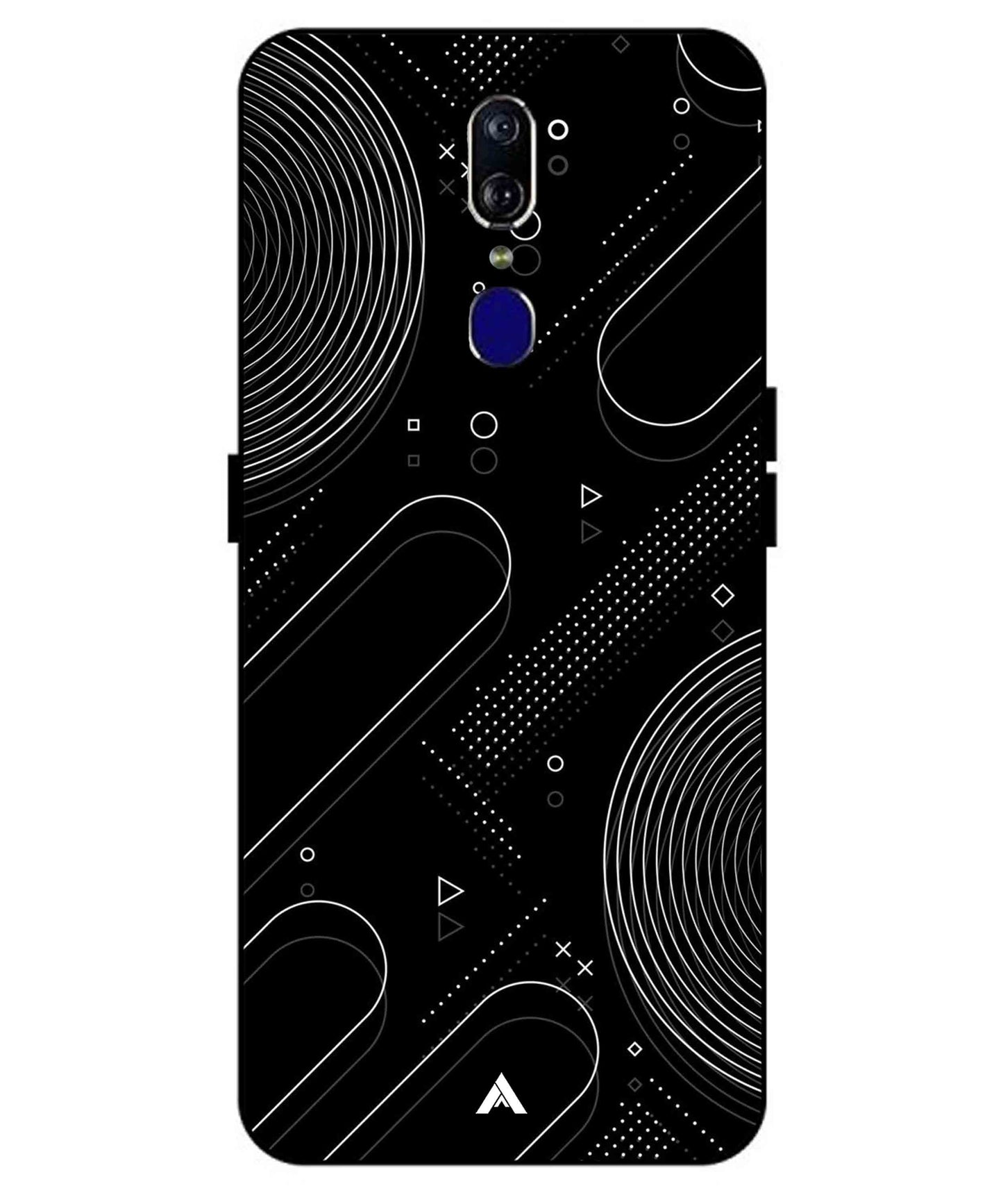 Stripe Pattern 17 Metal Back Cover Phone Case for Oppo F11
