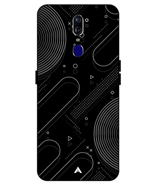 Stripe Pattern 17 Metal Back Cover Phone Case for Oppo F11