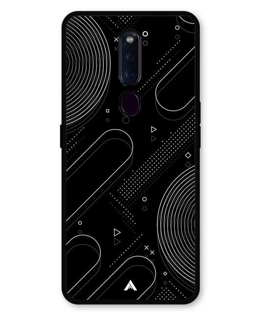 Stripe Pattern 17 Metal Back Cover Phone Case for Oppo F11 Pro
