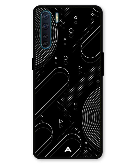 Stripe Pattern 17 Metal Back Cover Phone Case for Oppo F15