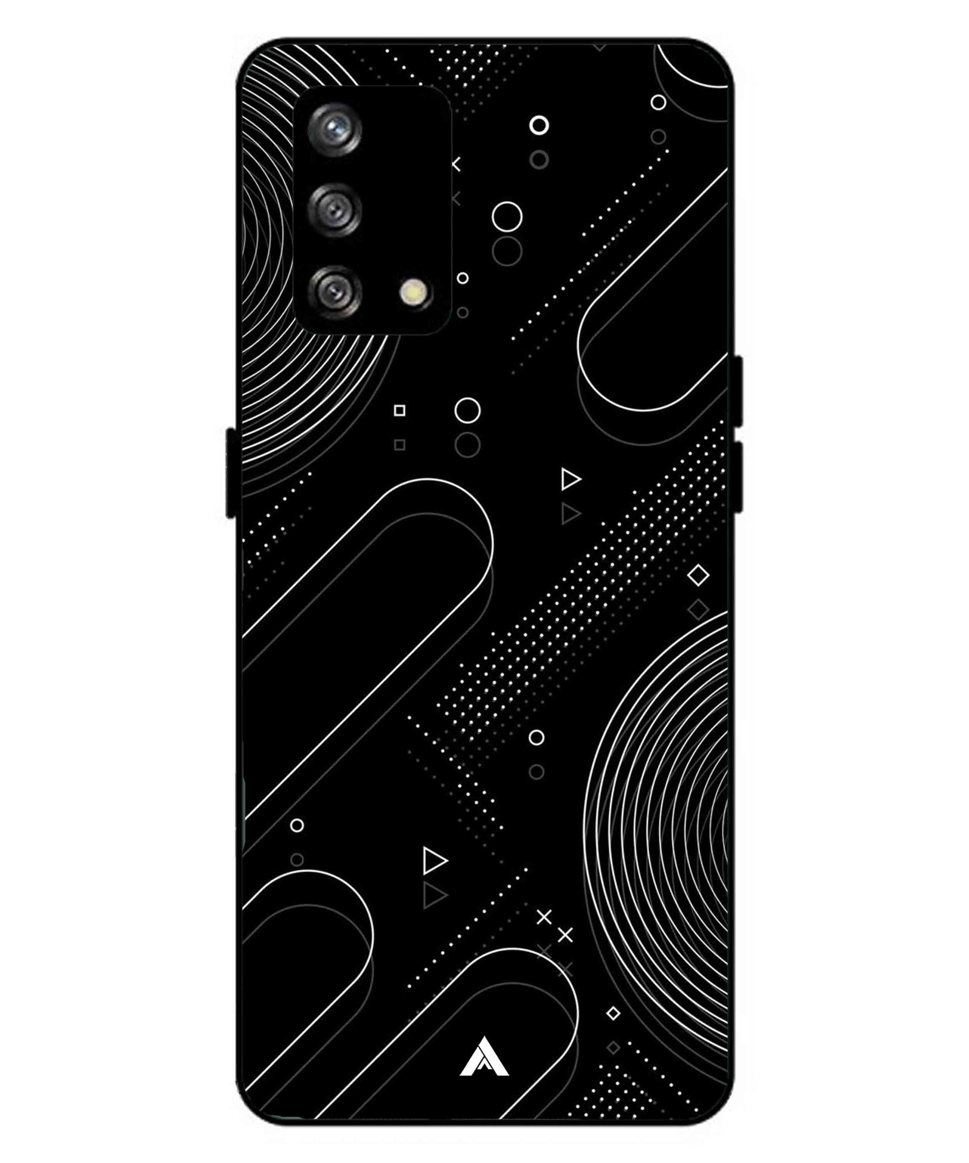 Stripe Pattern 17 Metal Back Cover Phone Case for Oppo F19