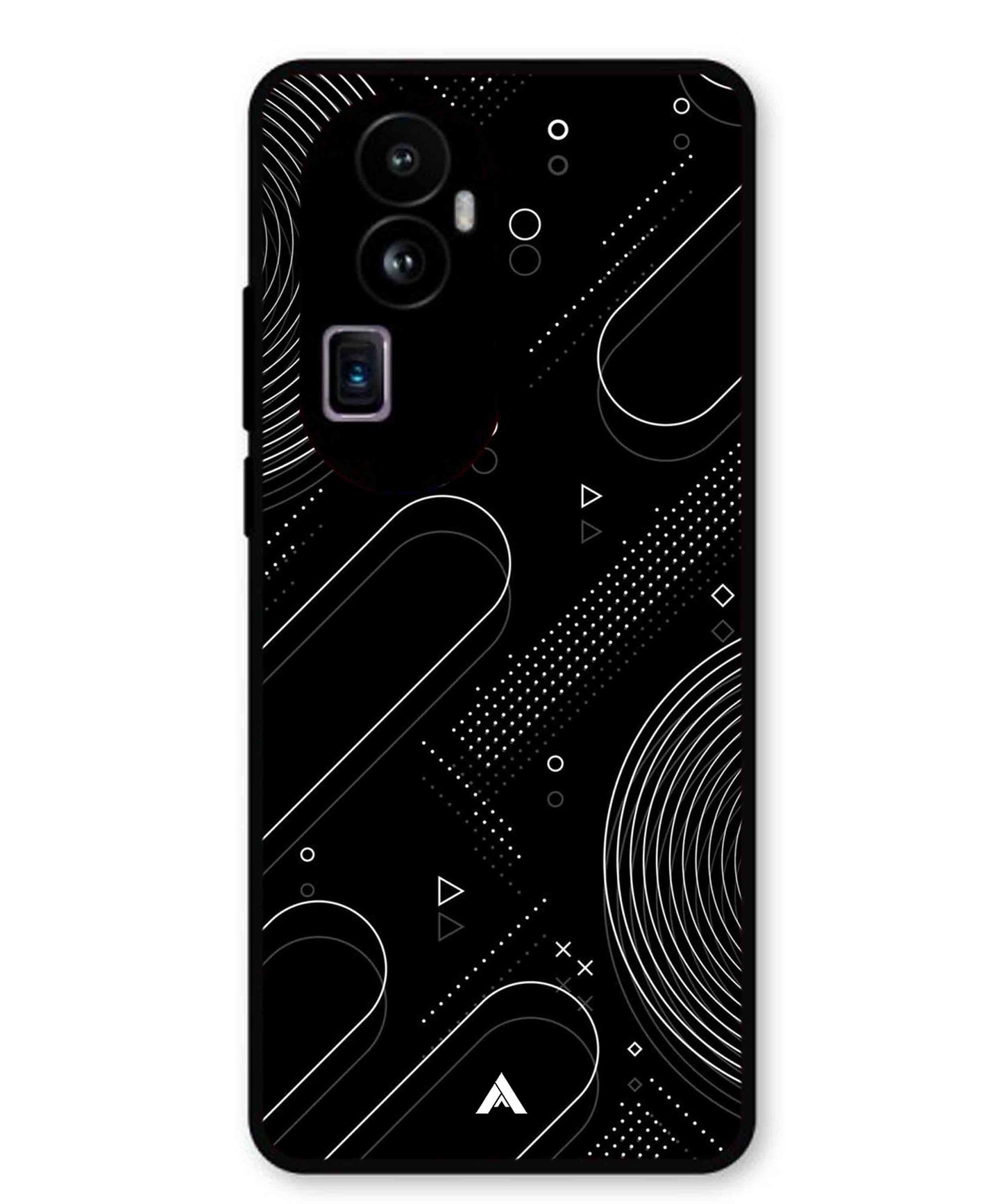 Stripe Pattern 17 Metal Back Cover Phone Case for Oppo Reno 10 Pro Plus
