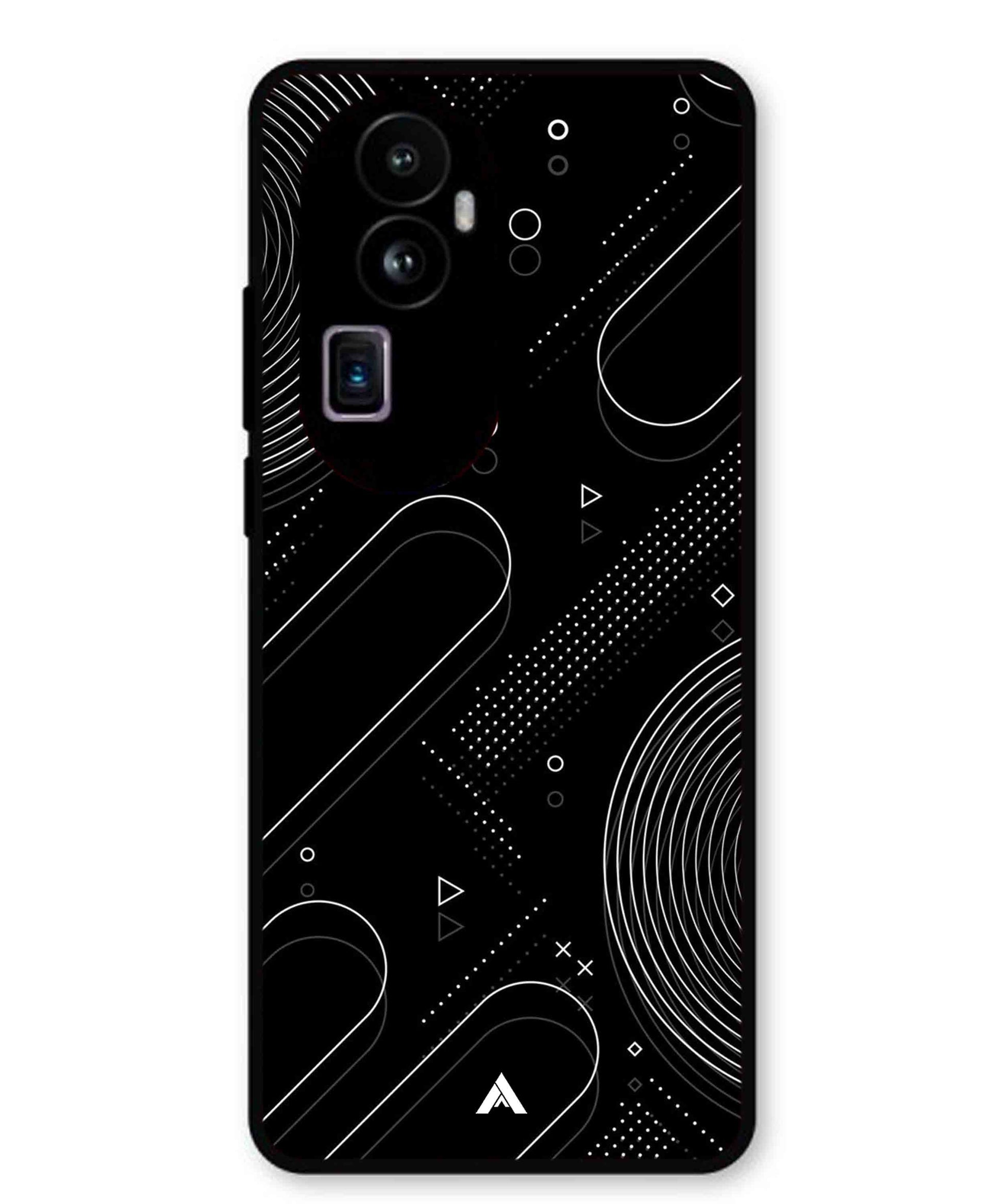 Stripe Pattern 17 Metal Back Cover Phone Case for Oppo Reno 10 Pro Plus