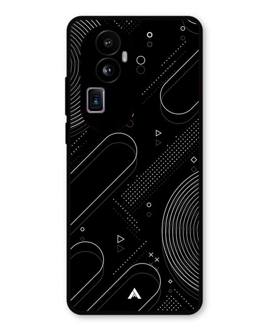 Stripe Pattern 17 Metal Back Cover Phone Case for Oppo Reno 10 Pro Plus