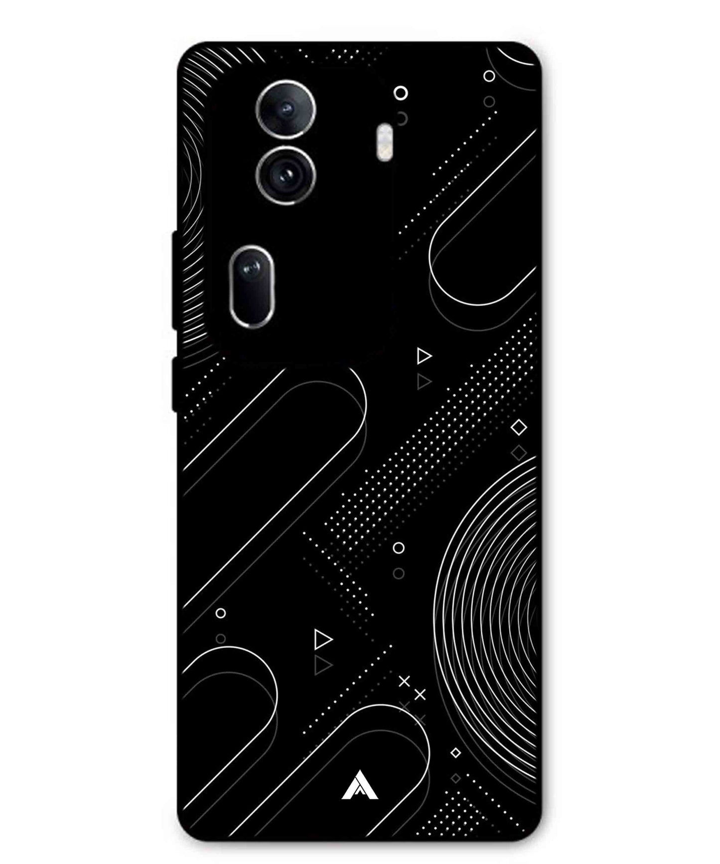 Stripe Pattern 17 Metal Back Cover Phone Case for Oppo Reno 11 Pro