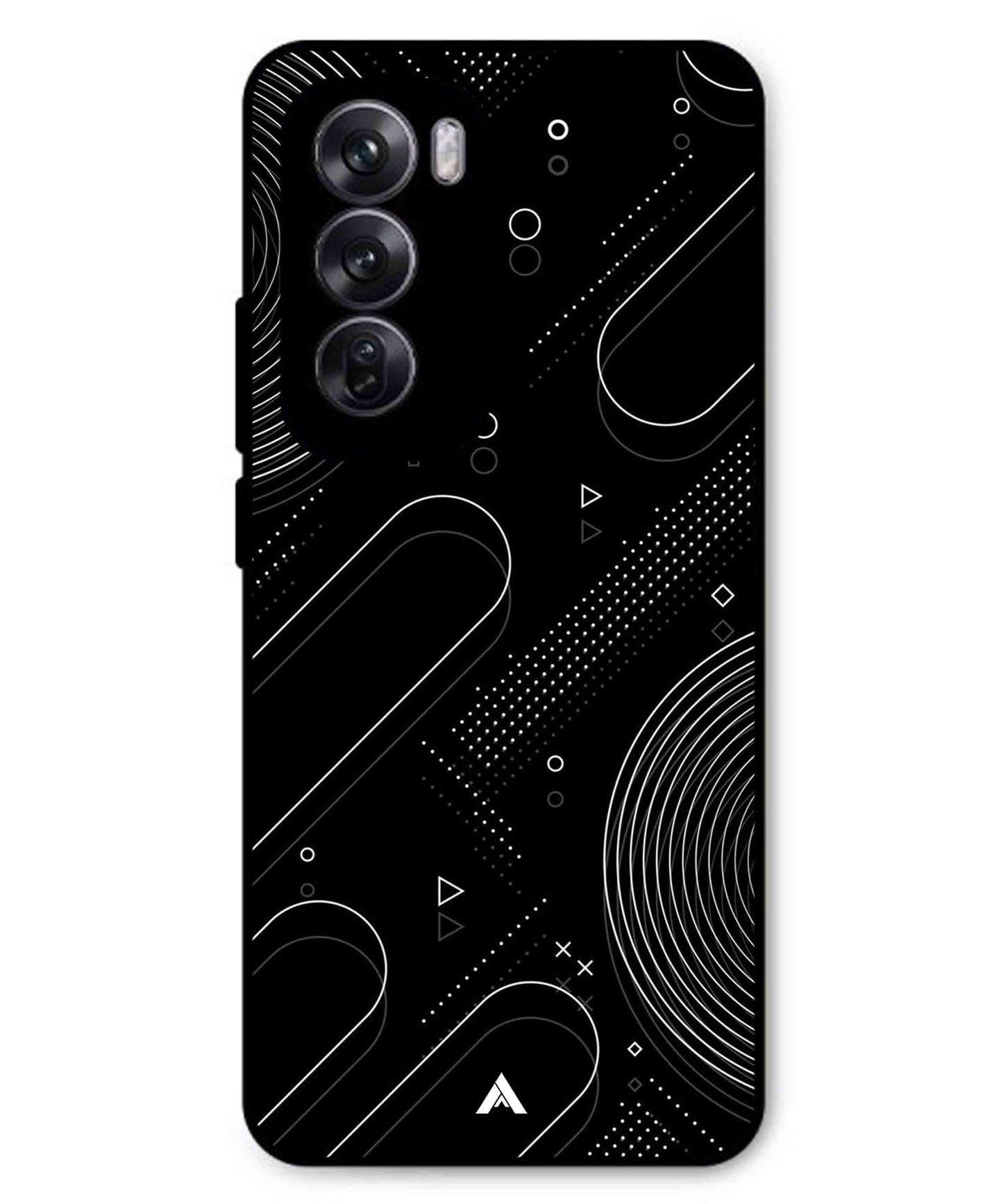 Stripe Pattern 17 Metal Back Cover Phone Case for Oppo Reno 12