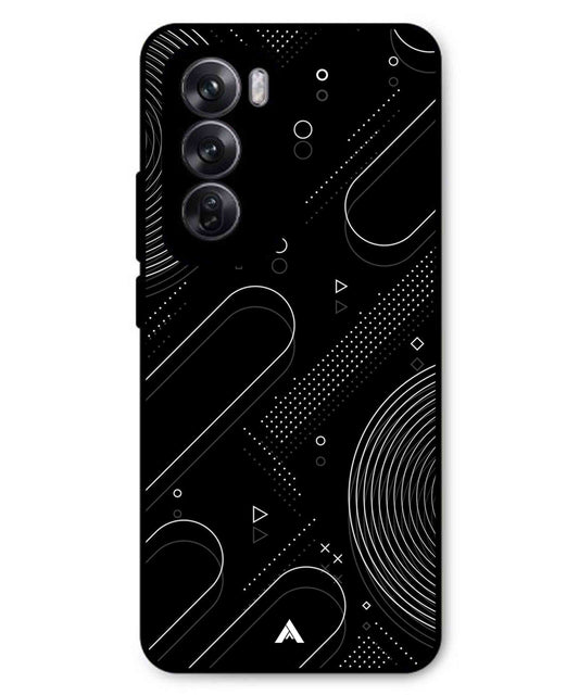 Stripe Pattern 17 Metal Back Cover Phone Case for Oppo Reno 12 Pro
