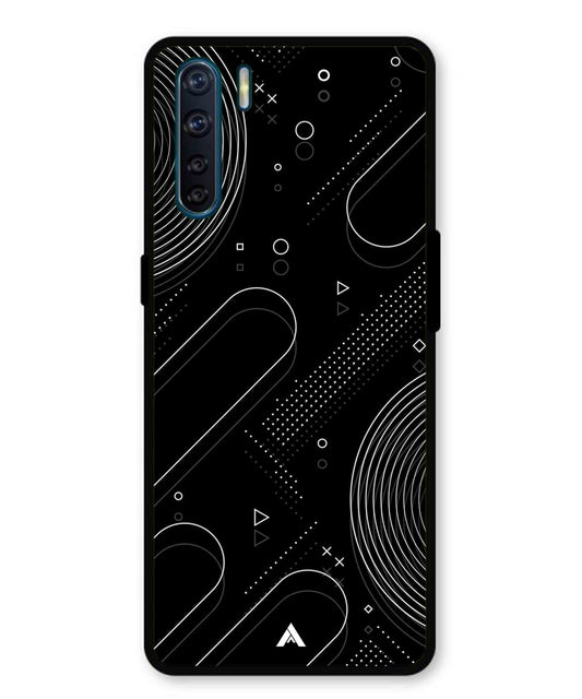 Stripe Pattern 17 Metal Back Cover Phone Case for Oppo Reno 3