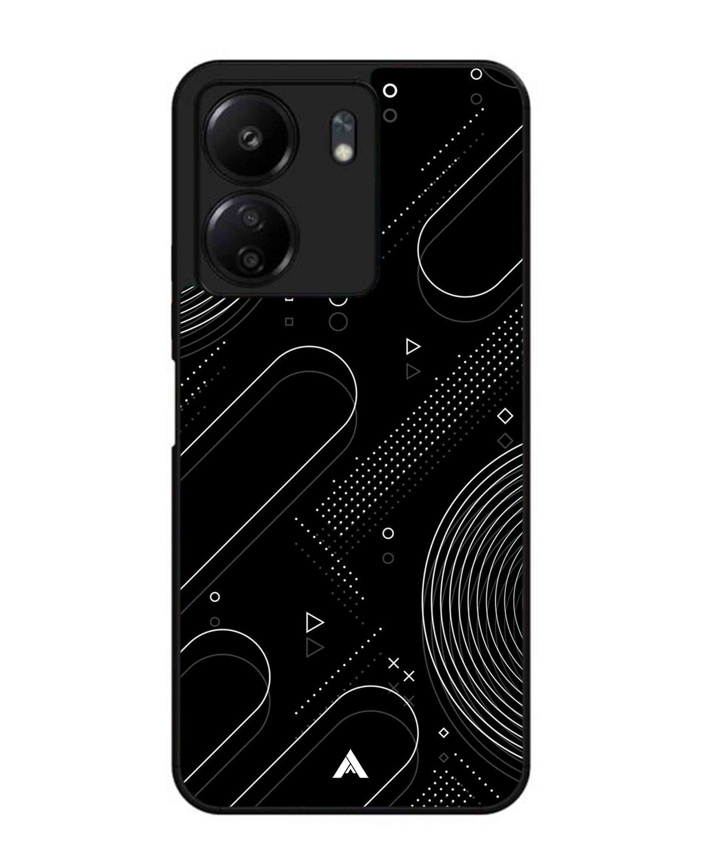Stripe Pattern 17 Metal Back Cover Phone Case for Poco C65