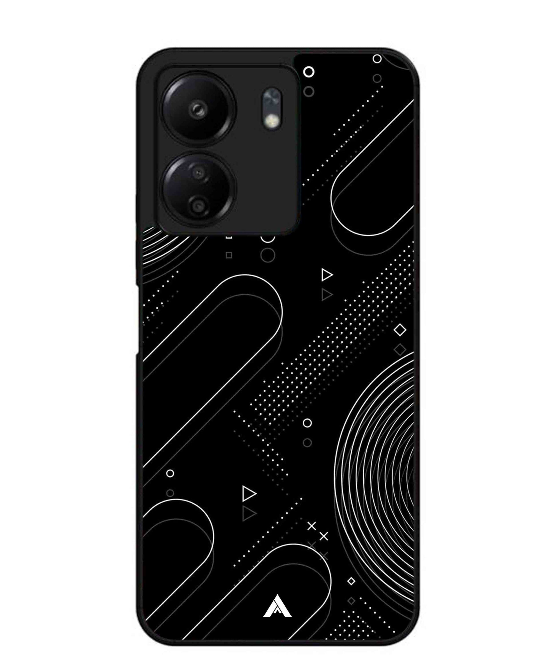 Stripe Pattern 17 Metal Back Cover Phone Case for Poco C65