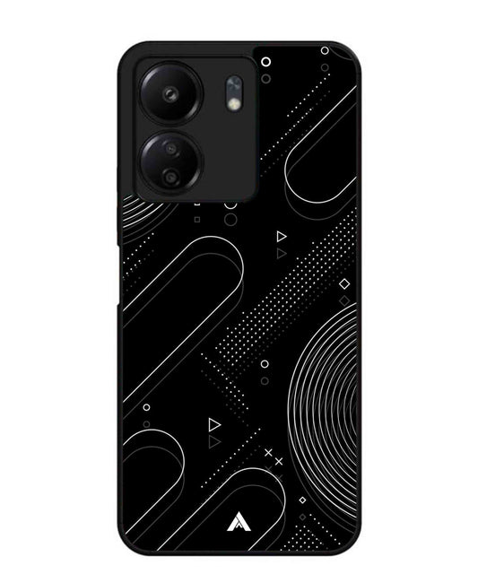 Stripe Pattern 17 Metal Back Cover Phone Case for Poco C65