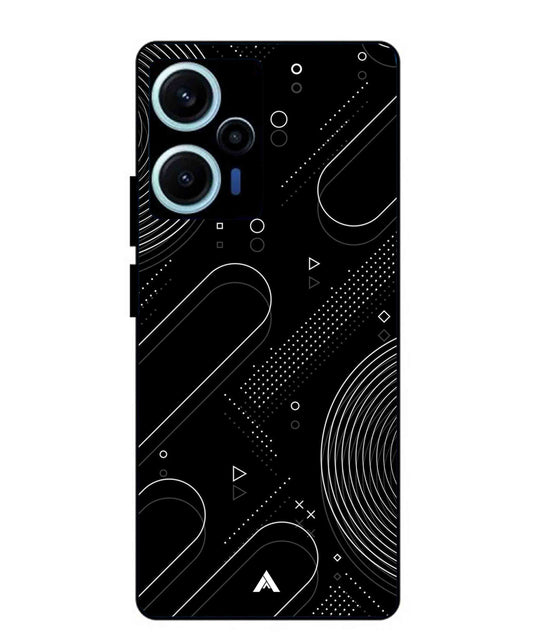 Stripe Pattern 17 Metal Back Cover Phone Case for Poco F5