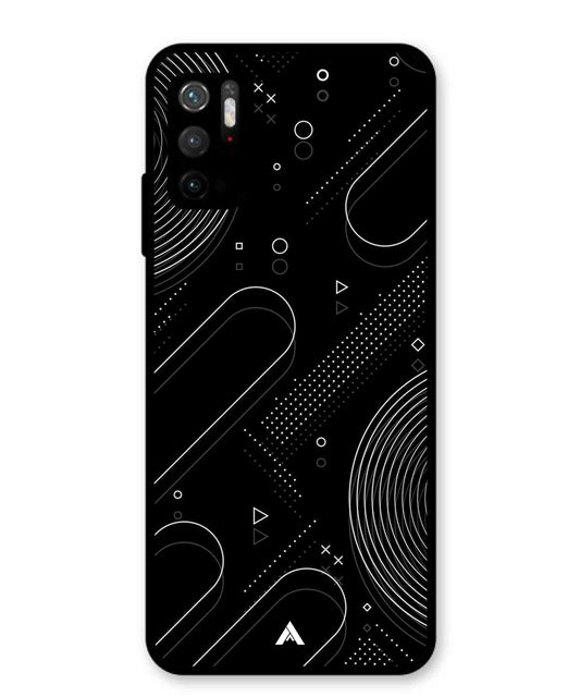 Stripe Pattern 17 Metal Back Cover Phone Case for Poco M3 Pro