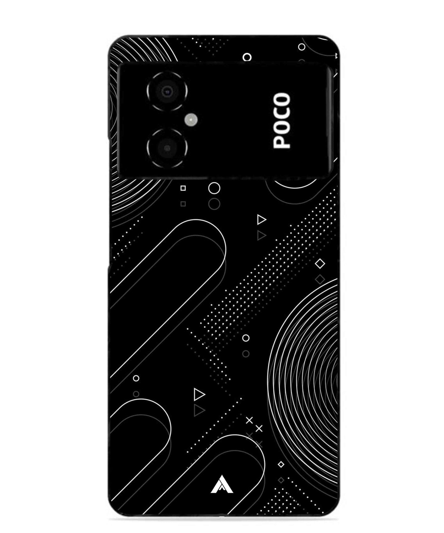 Stripe Pattern 17 Metal Back Cover Phone Case for Poco M4 5G