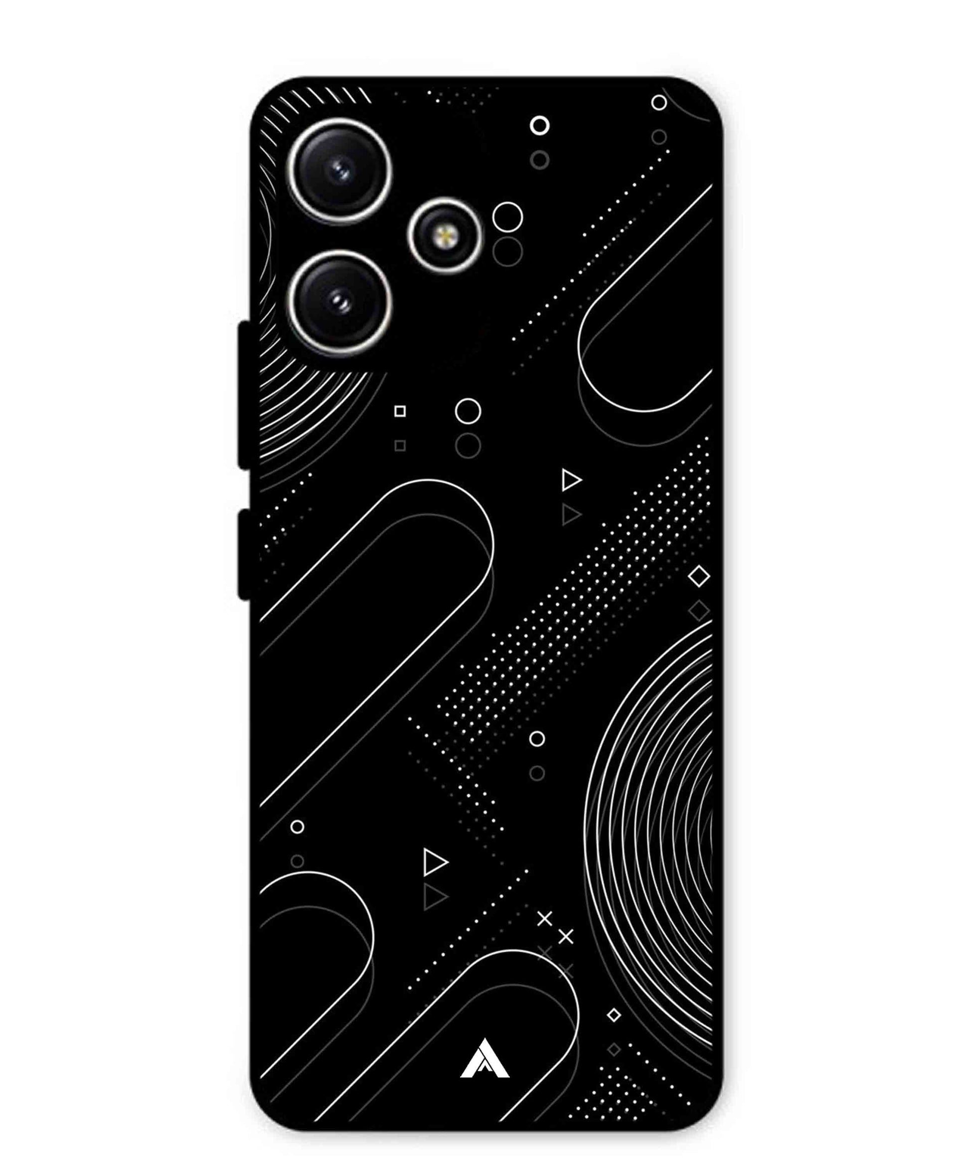 Stripe Pattern 17 Metal Back Cover Phone Case for Poco M6 Pro