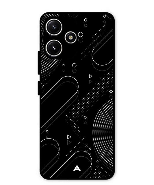 Stripe Pattern 17 Metal Back Cover Phone Case for Poco M6 Pro