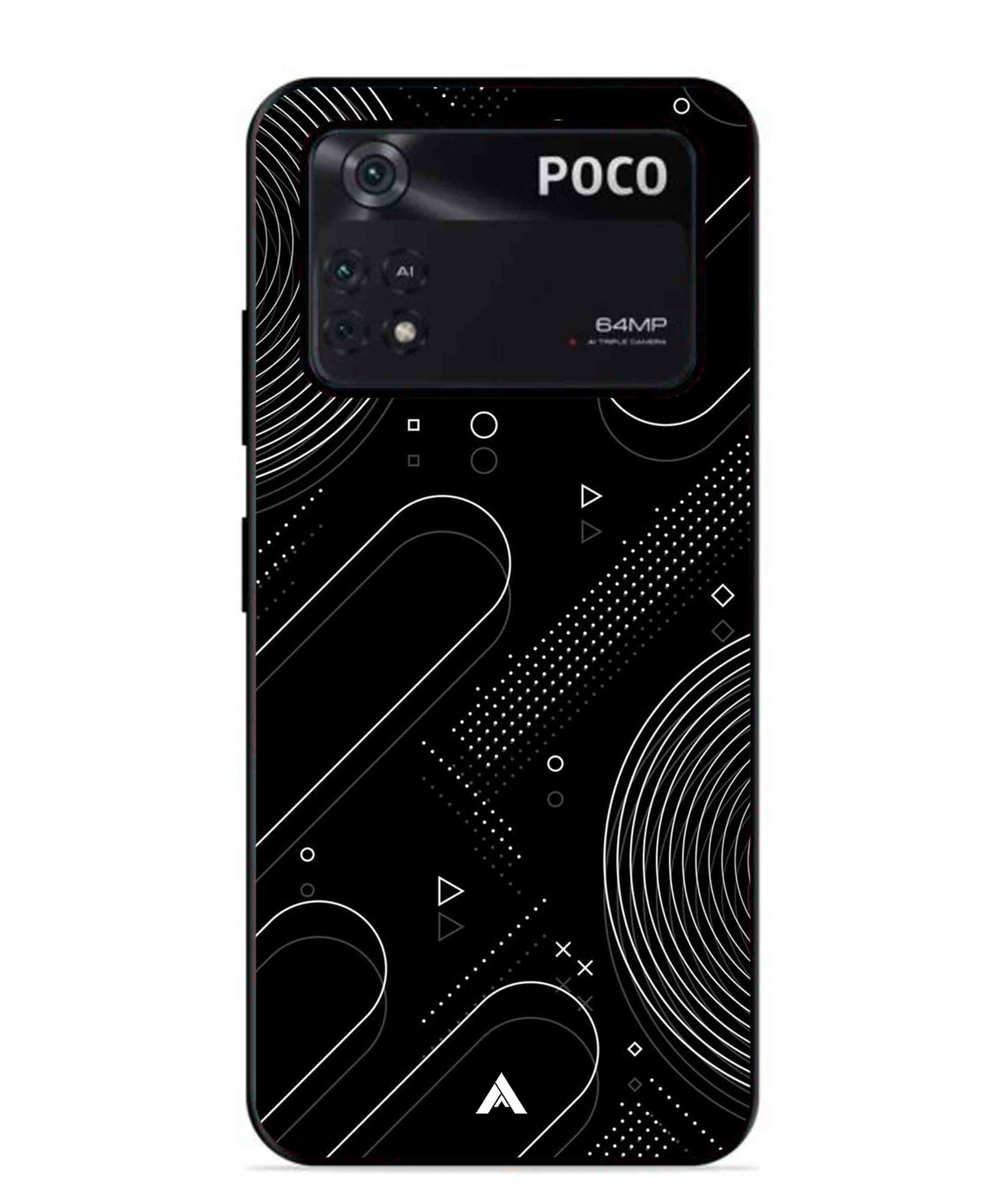 Stripe Pattern 17 Metal Back Cover Phone Case for Poco X4 Pro
