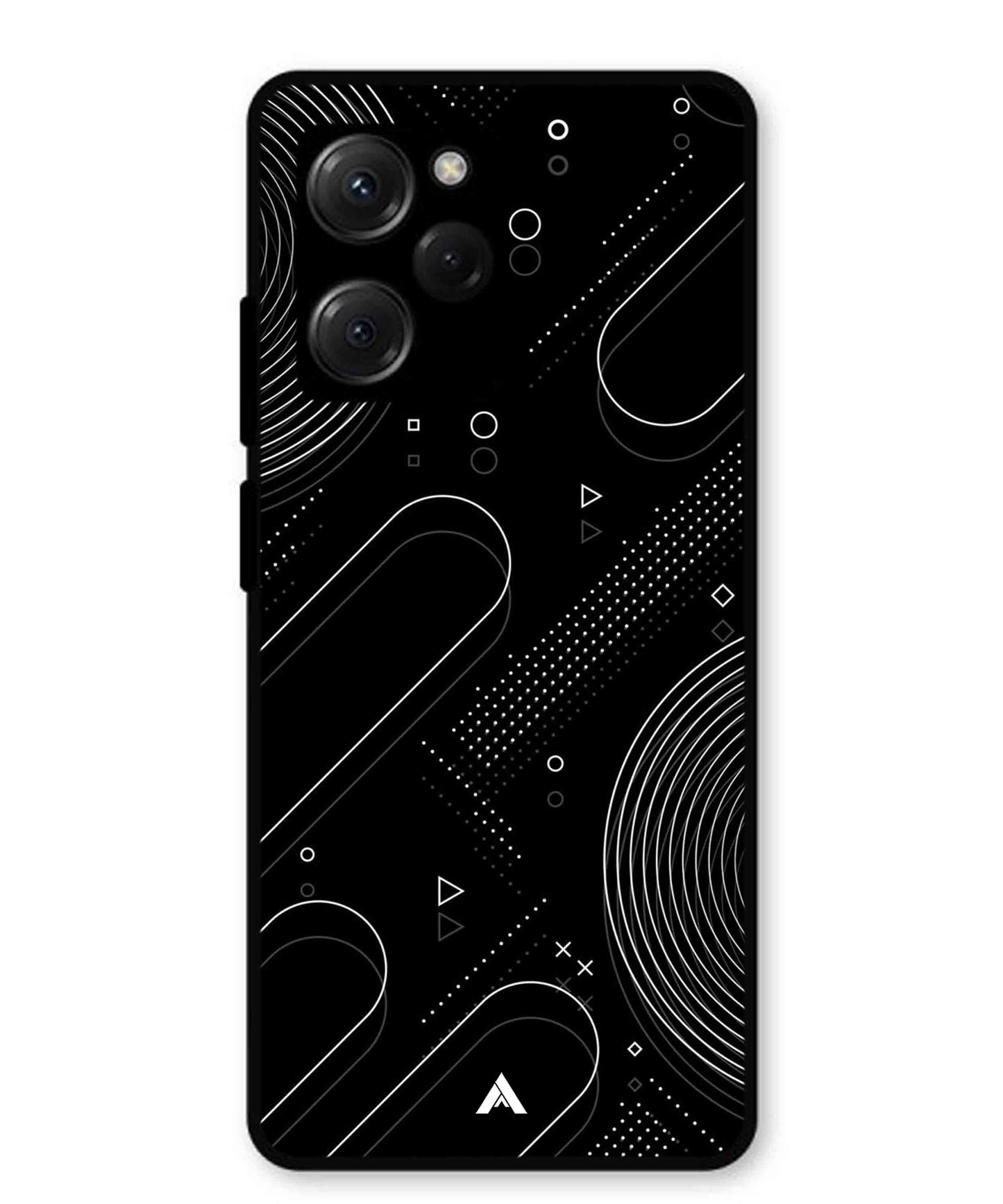 Stripe Pattern 17 Metal Back Cover Phone Case for Poco X5 Pro