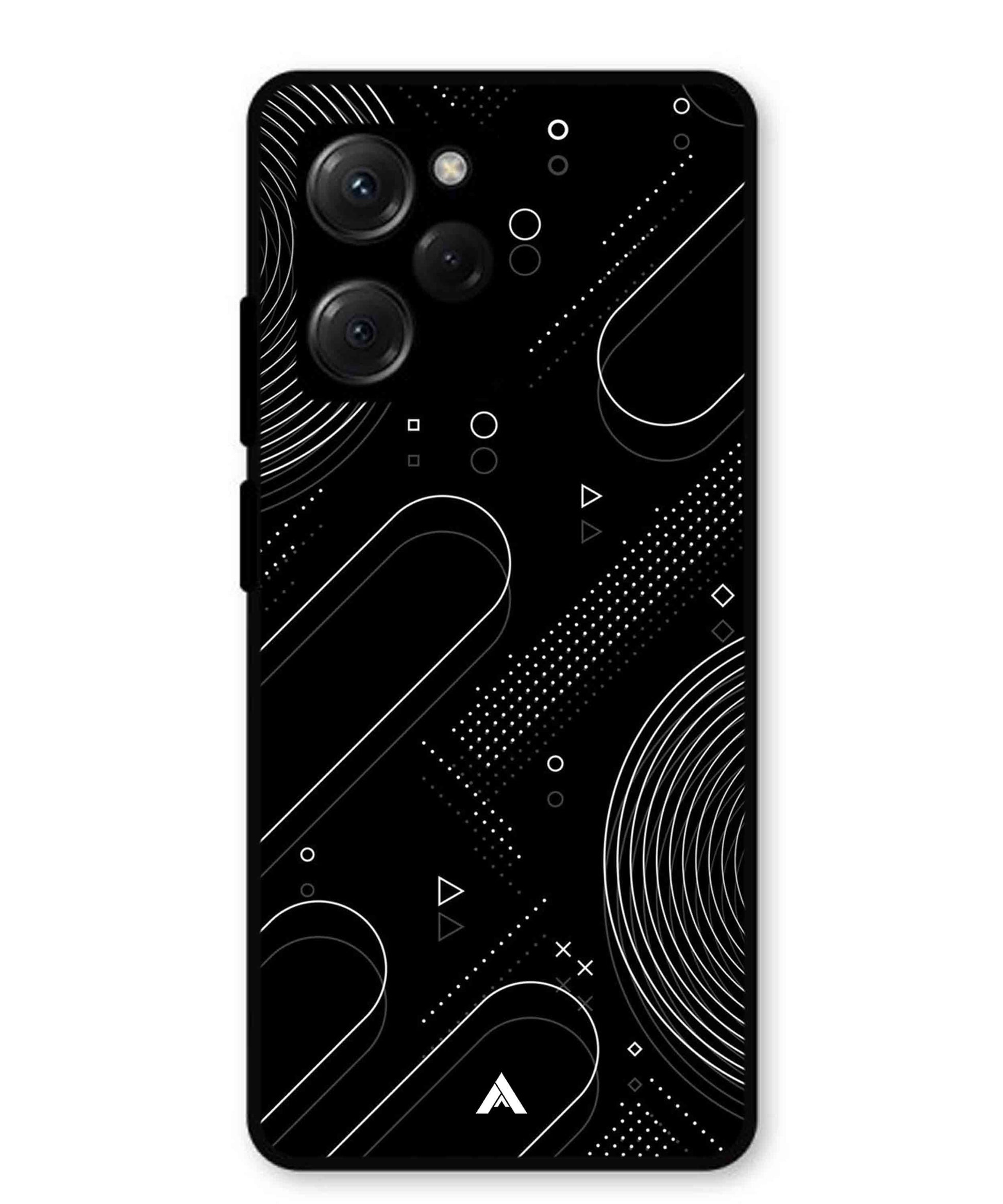 Stripe Pattern 17 Metal Back Cover Phone Case for Poco X5 Pro