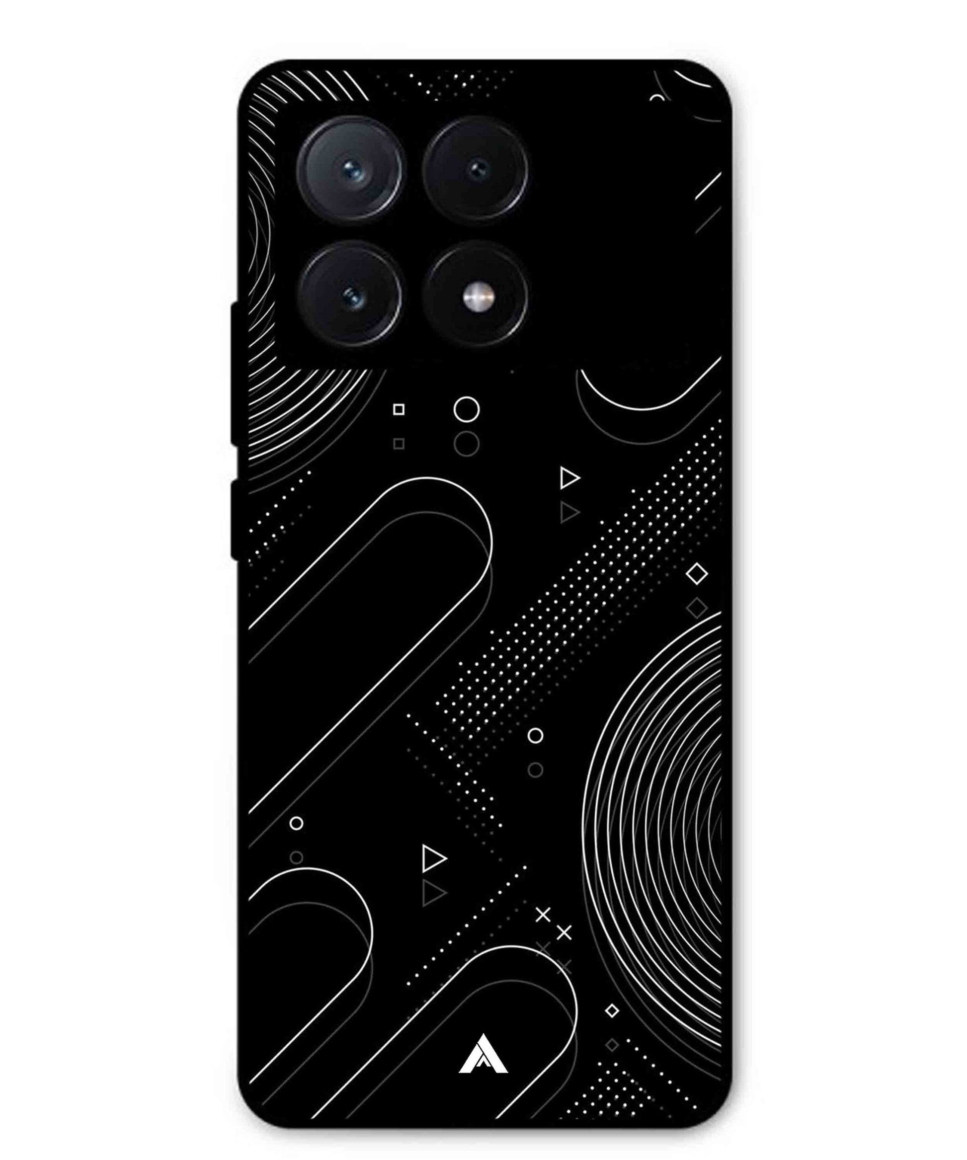Stripe Pattern 17 Metal Back Cover Phone Case for Poco X6 Pro