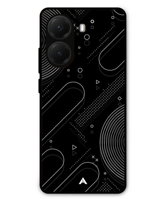 Stripe Pattern 17 Metal Back Cover Phone Case for Poco X7 Pro