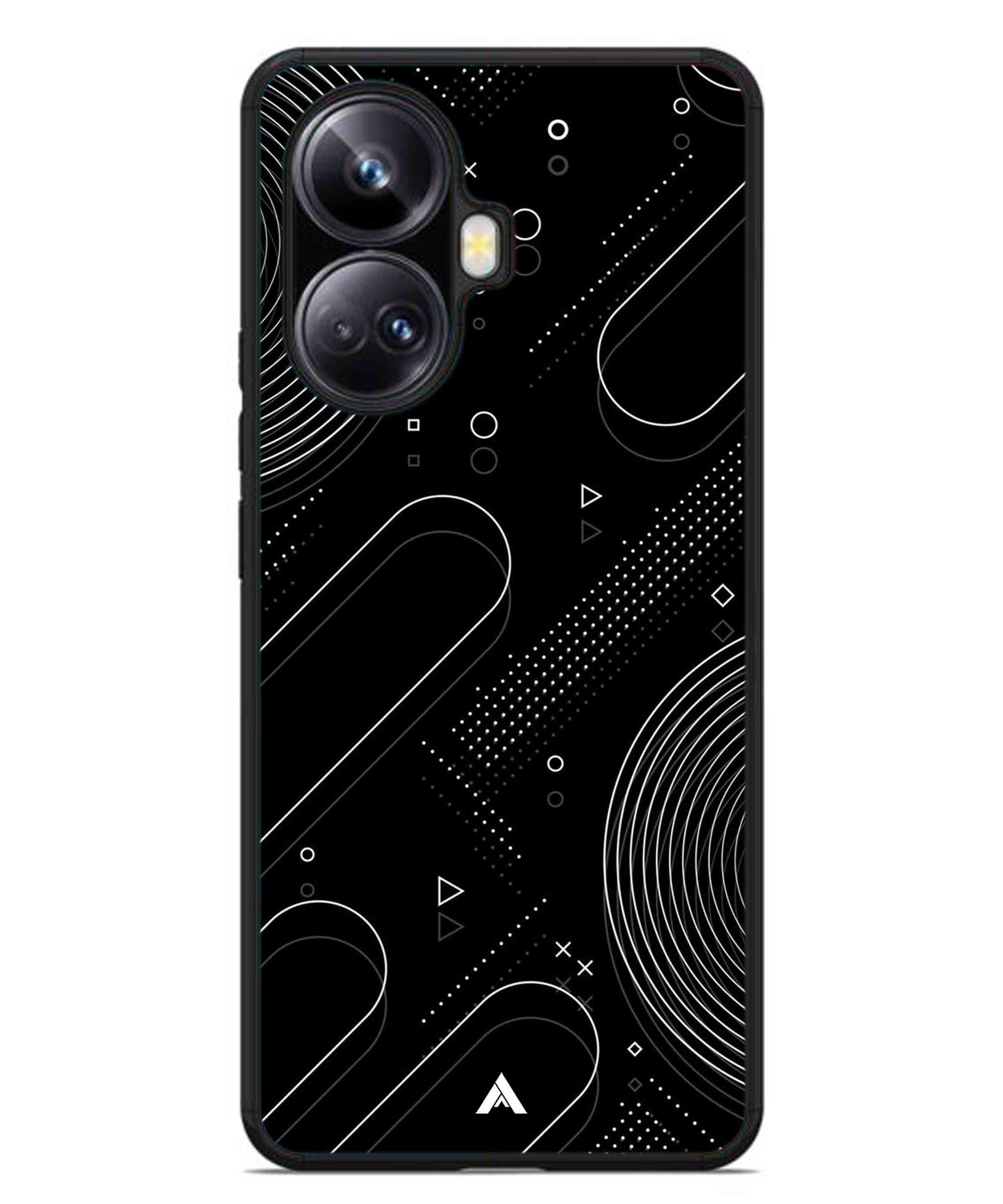 Stripe Pattern 17 Metal Back Cover Phone Case for Realme 10 Pro Plus