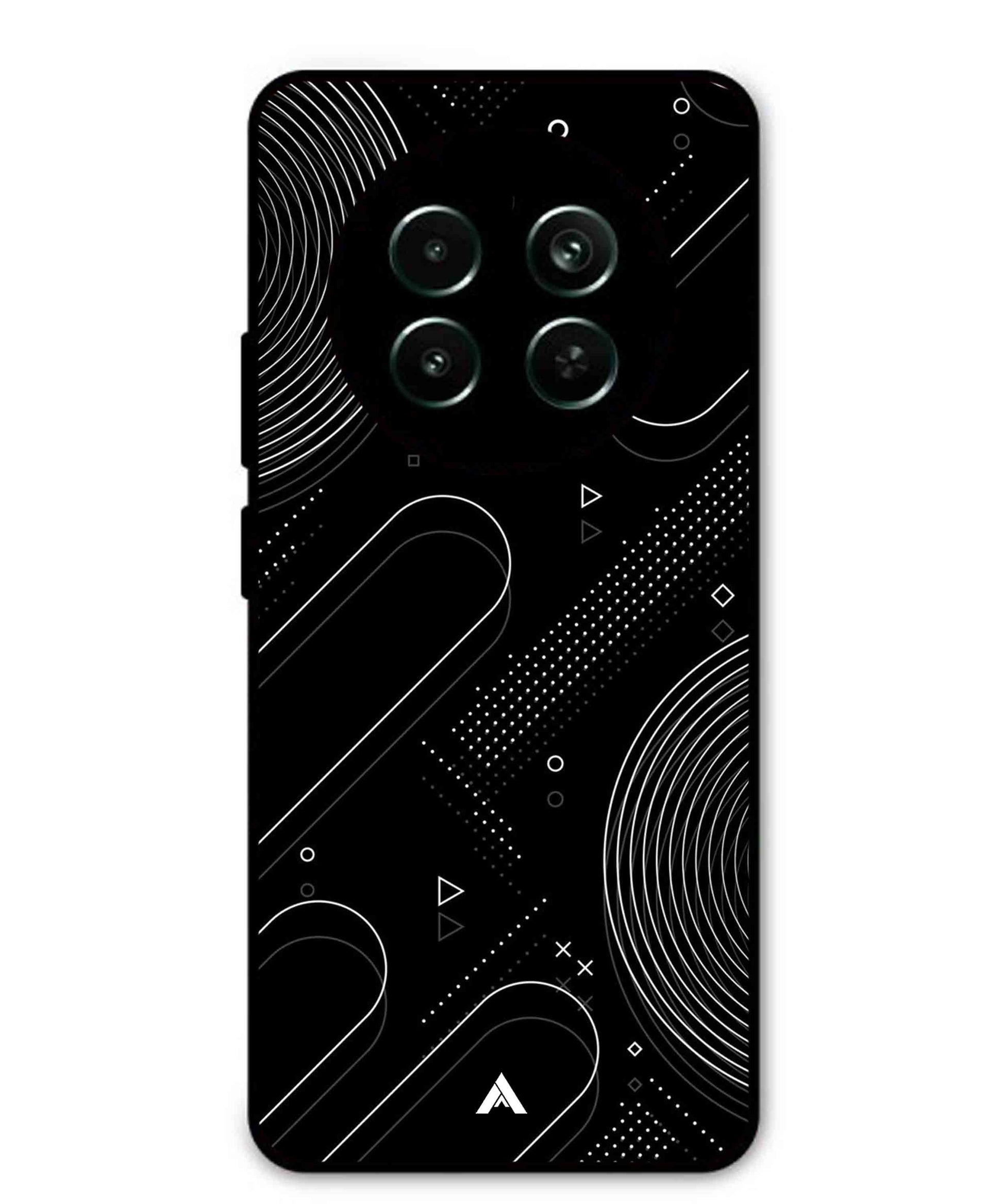 Stripe Pattern 17 Metal Back Cover Phone Case for Realme 12 5G