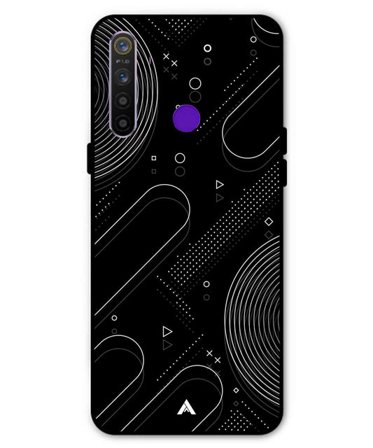 Stripe Pattern 17 Metal Back Cover Phone Case for Realme 5