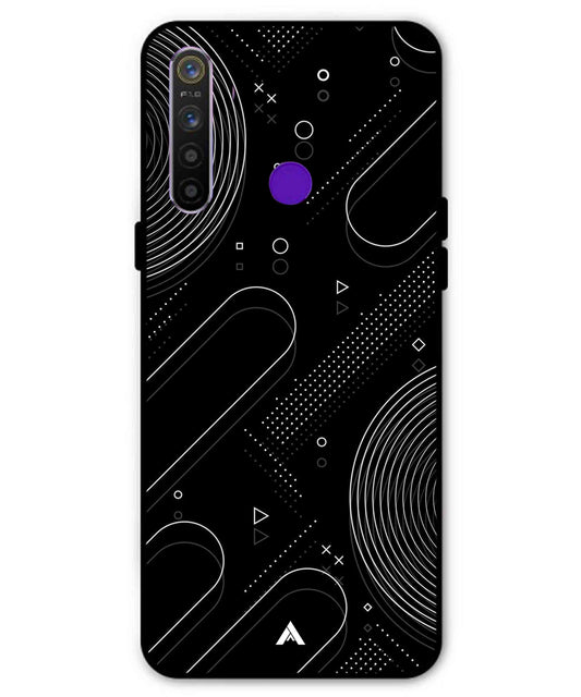 Stripe Pattern 17 Metal Back Cover Phone Case for Realme 5i