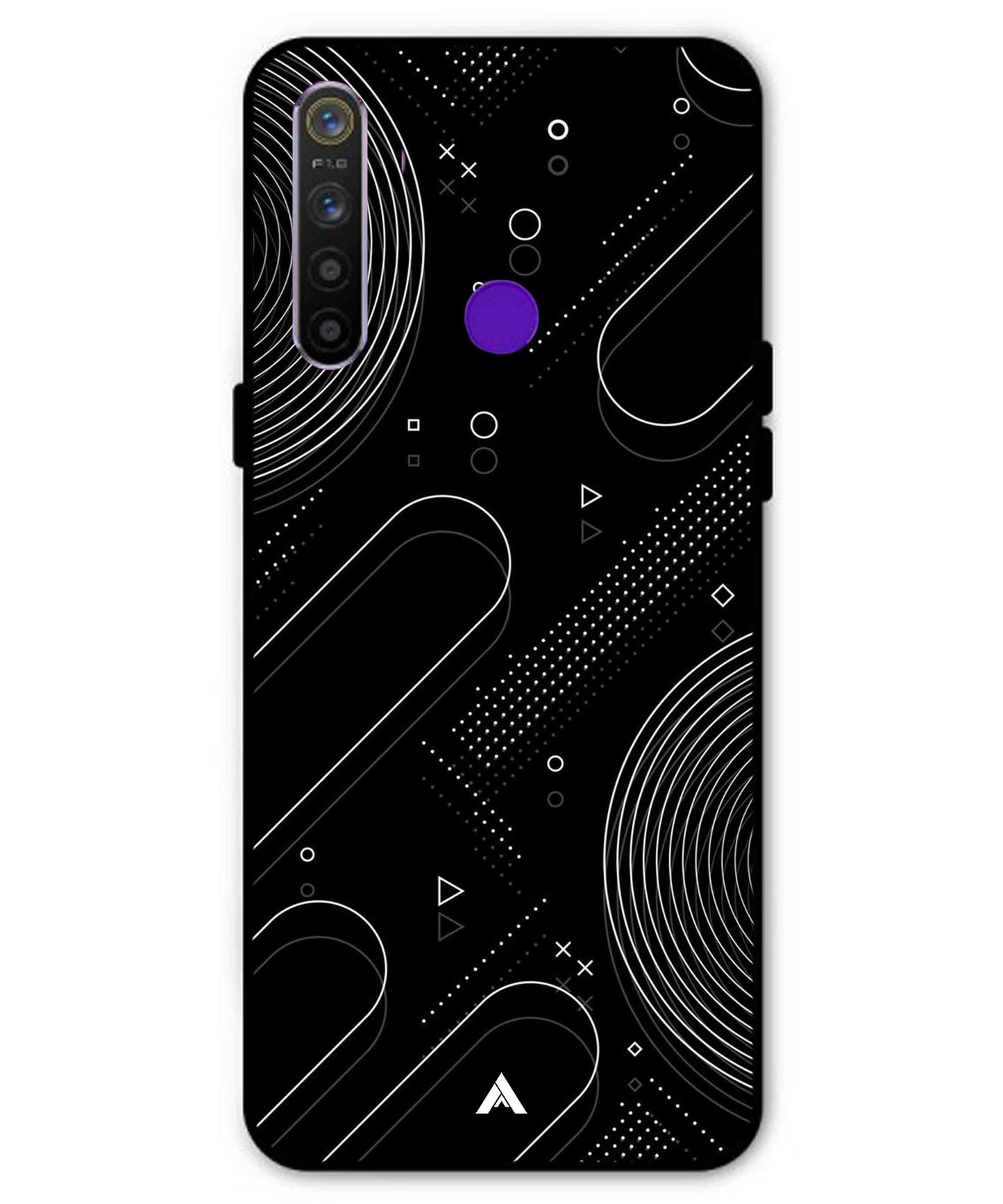 Stripe Pattern 17 Metal Back Cover Phone Case for Realme 5s