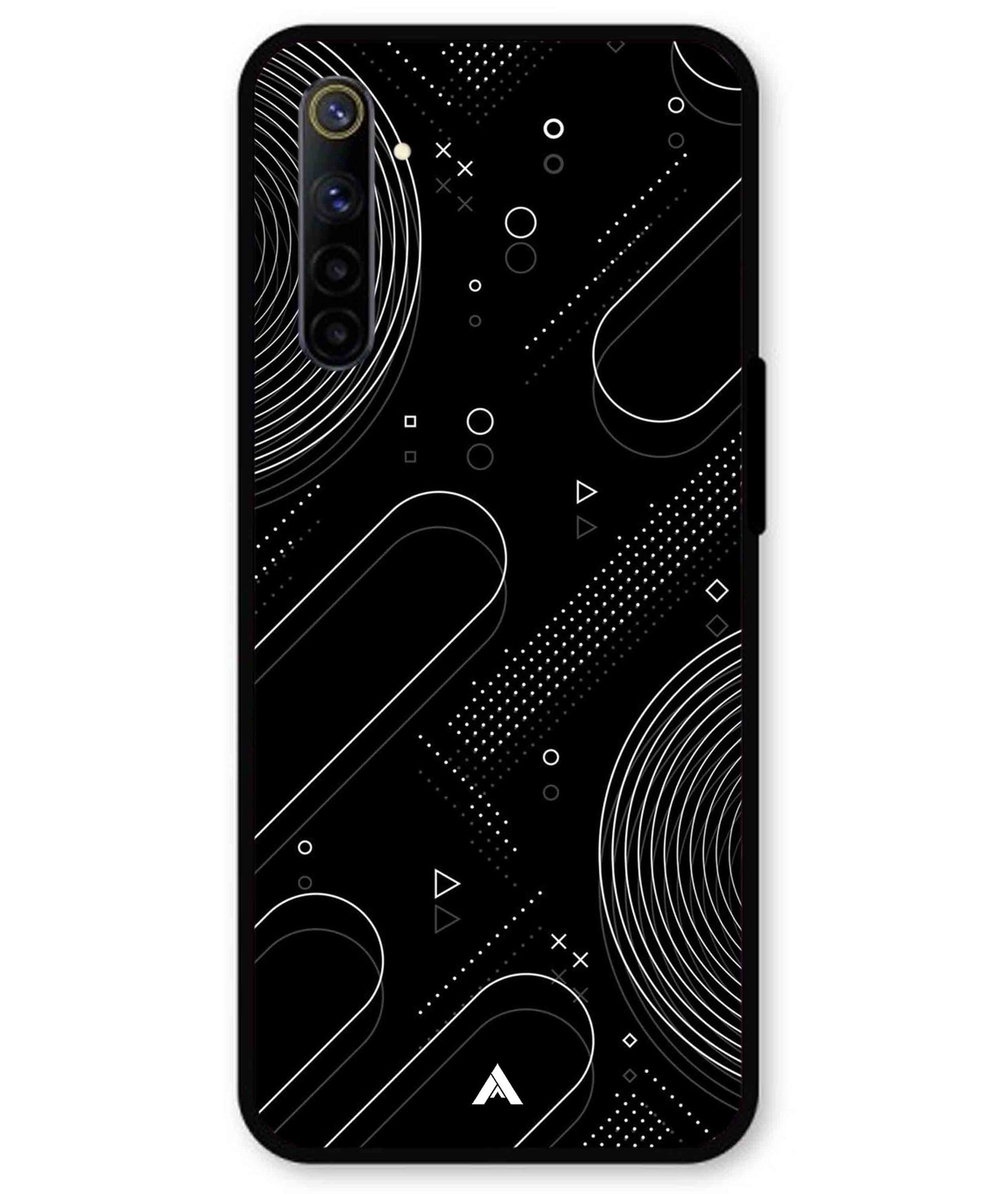 Stripe Pattern 17 Metal Back Cover Phone Case for Realme 6