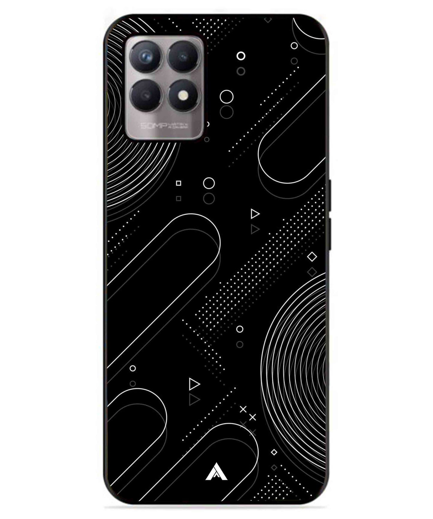 Stripe Pattern 17 Metal Back Cover Phone Case for Realme 8 4G