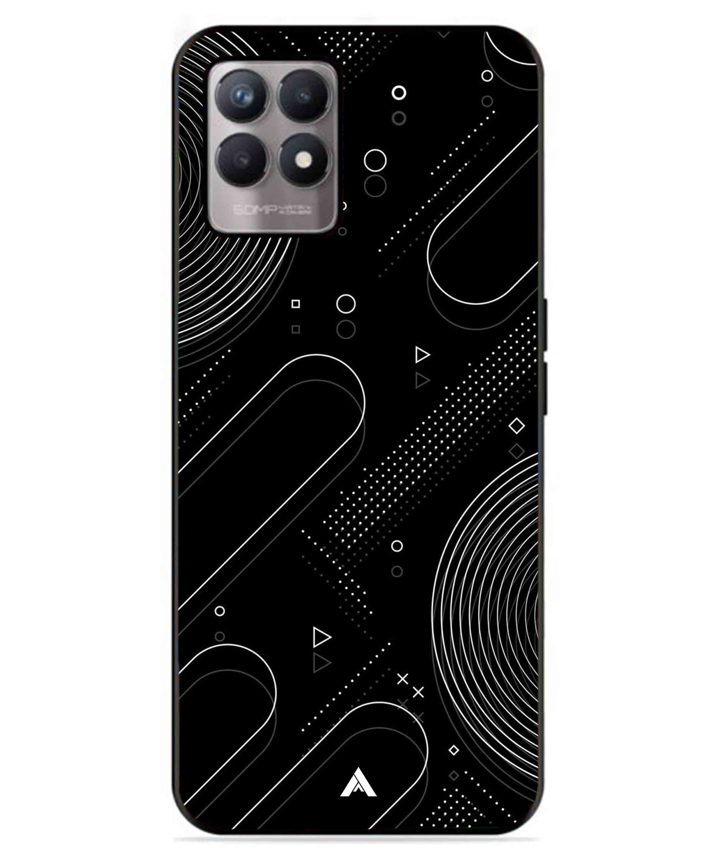 Stripe Pattern 17 Metal Back Cover Phone Case for Realme 8i