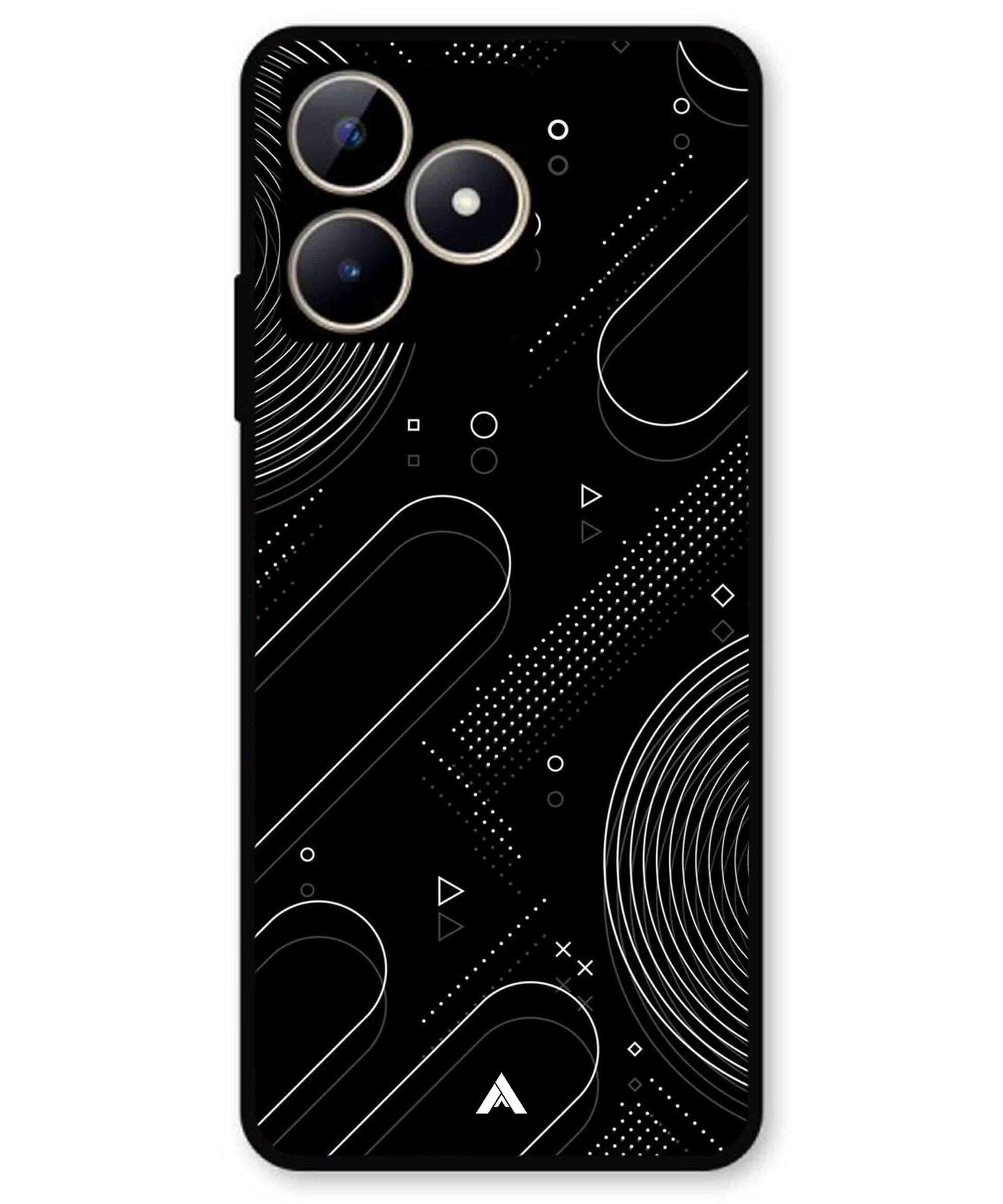 Stripe Pattern 17 Metal Back Cover Phone Case for Realme C51