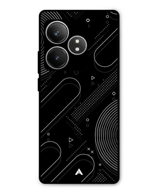 Stripe Pattern 17 Metal Back Cover Phone Case for Realme GT 6T