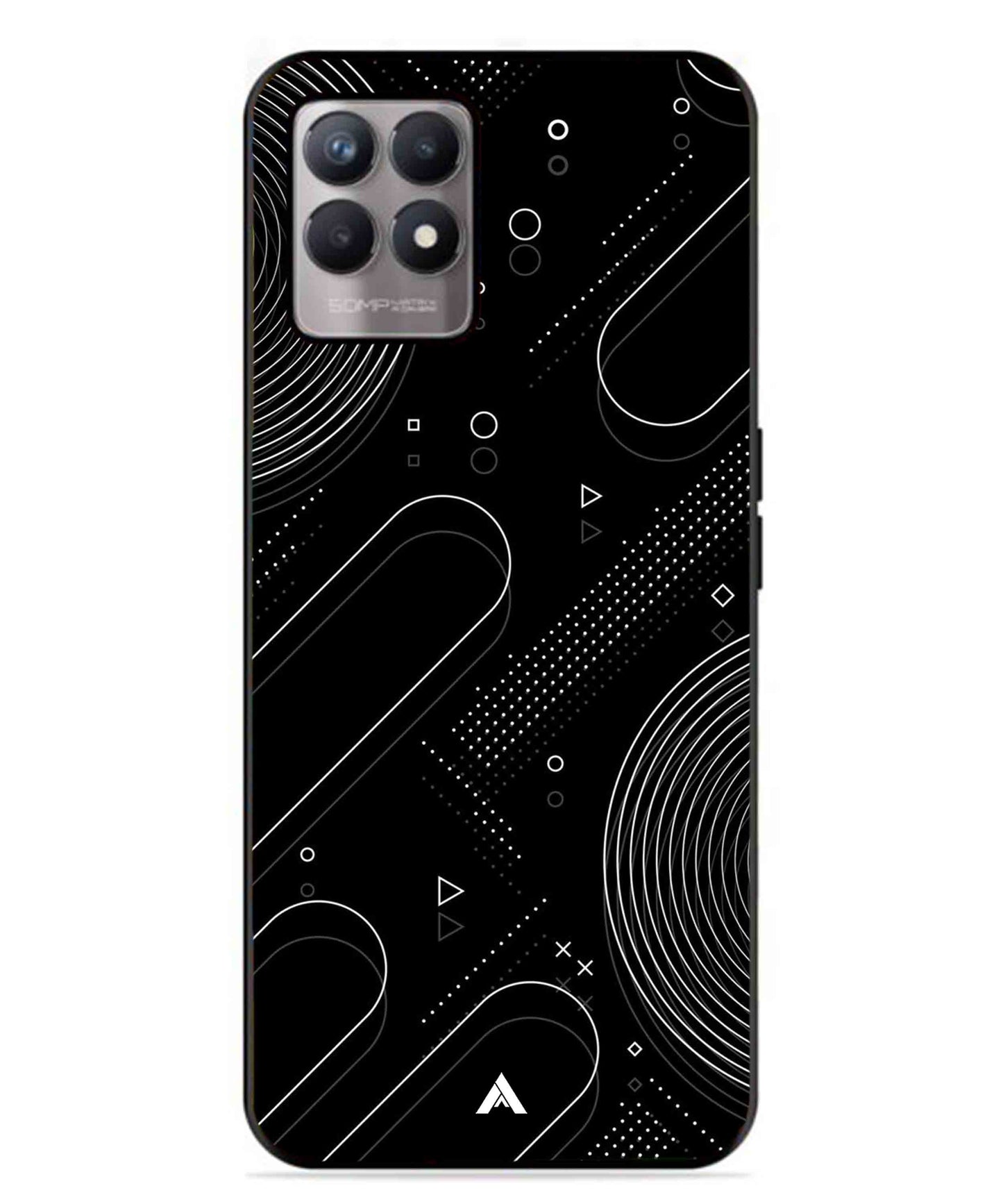 Stripe Pattern 17 Metal Back Cover Phone Case for Realme Narzo 50