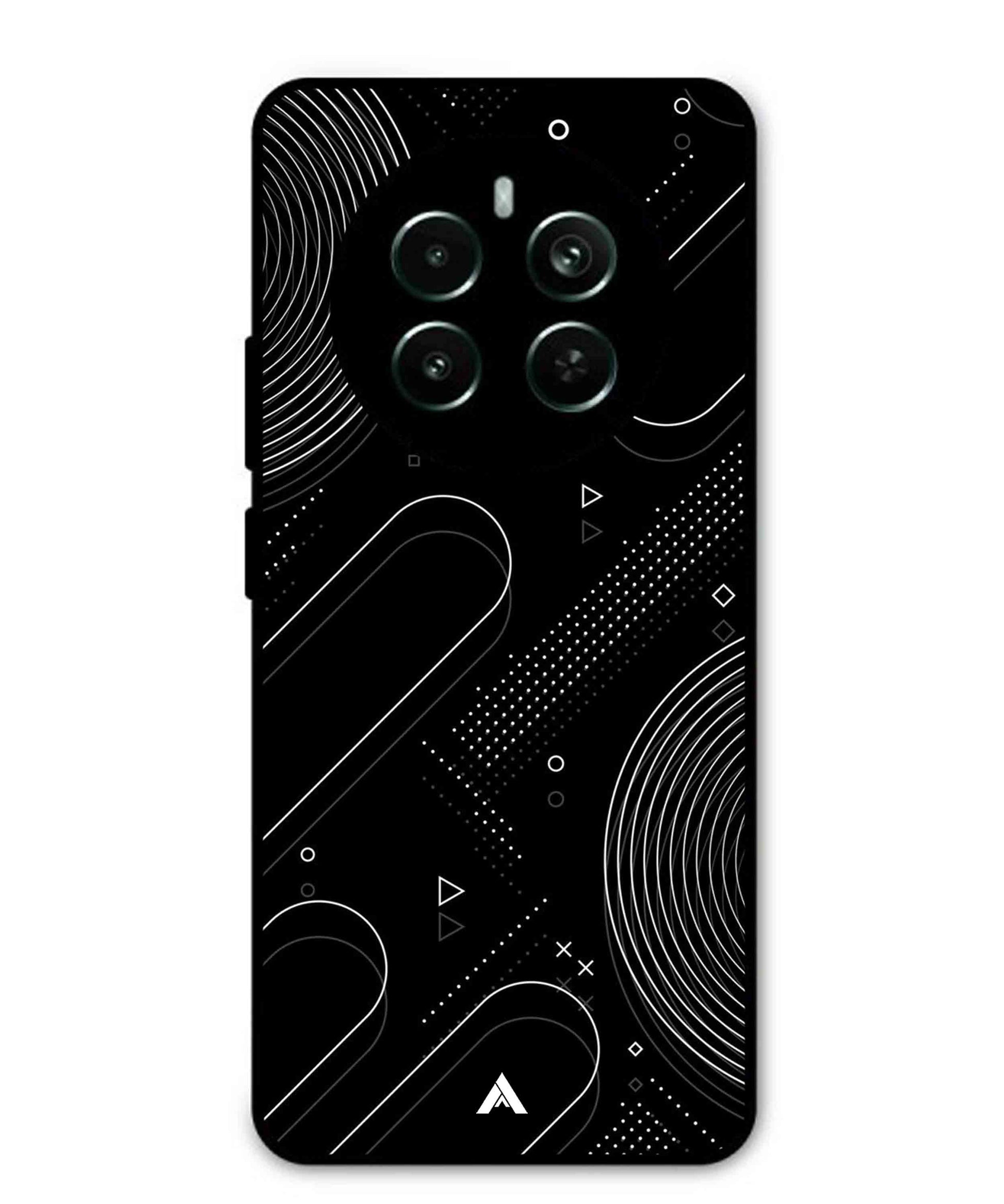 Stripe Pattern 17 Metal Back Cover Phone Case for Realme Narzo 70 Pro