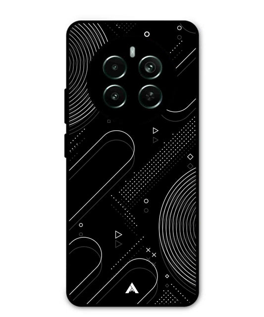 Stripe Pattern 17 Metal Back Cover Phone Case for Realme Narzo 70 Pro