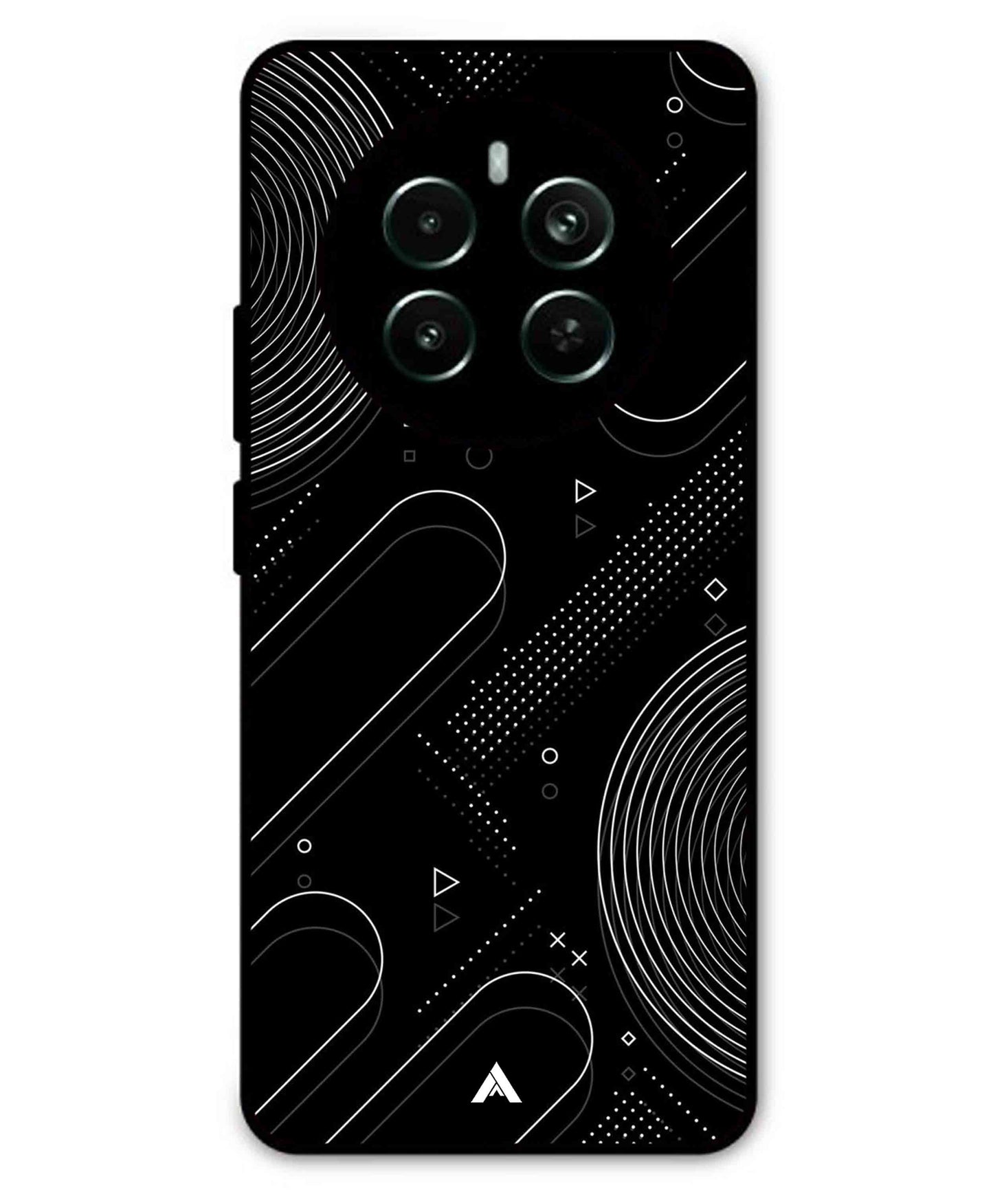Stripe Pattern 17 Metal Back Cover Phone Case for Realme P1 Pro