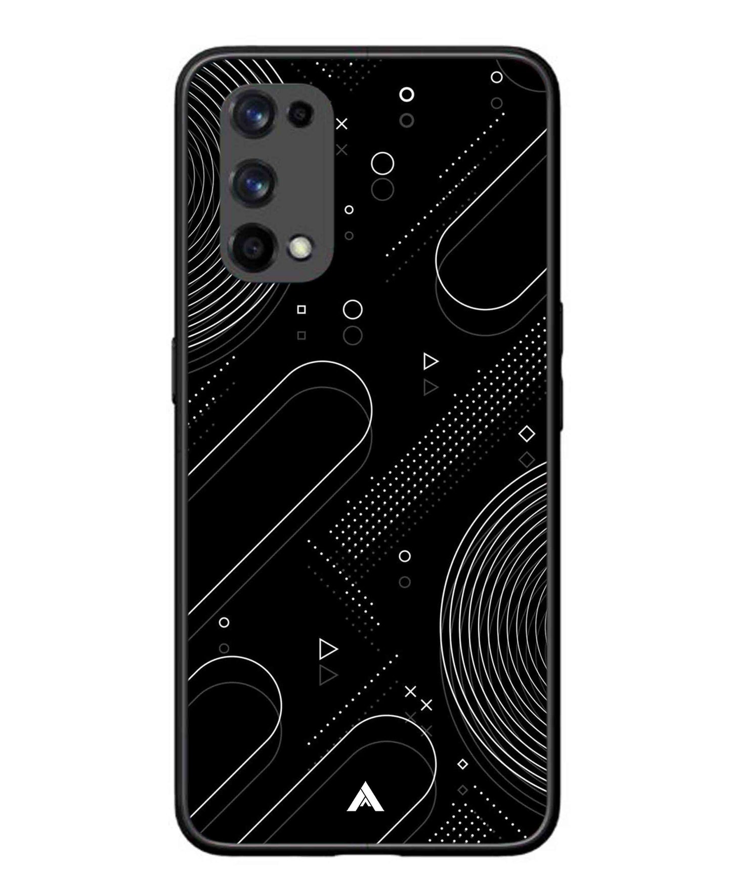 Stripe Pattern 17 Metal Back Cover Phone Case for Realme X7 Pro